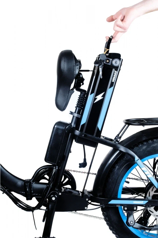 Электровелосипед Minako F11 Dual PRO полный привод (blue)